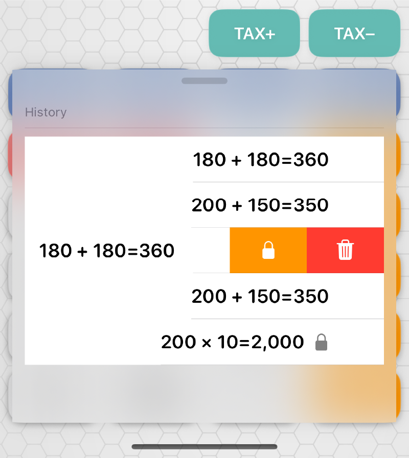 View calculation history