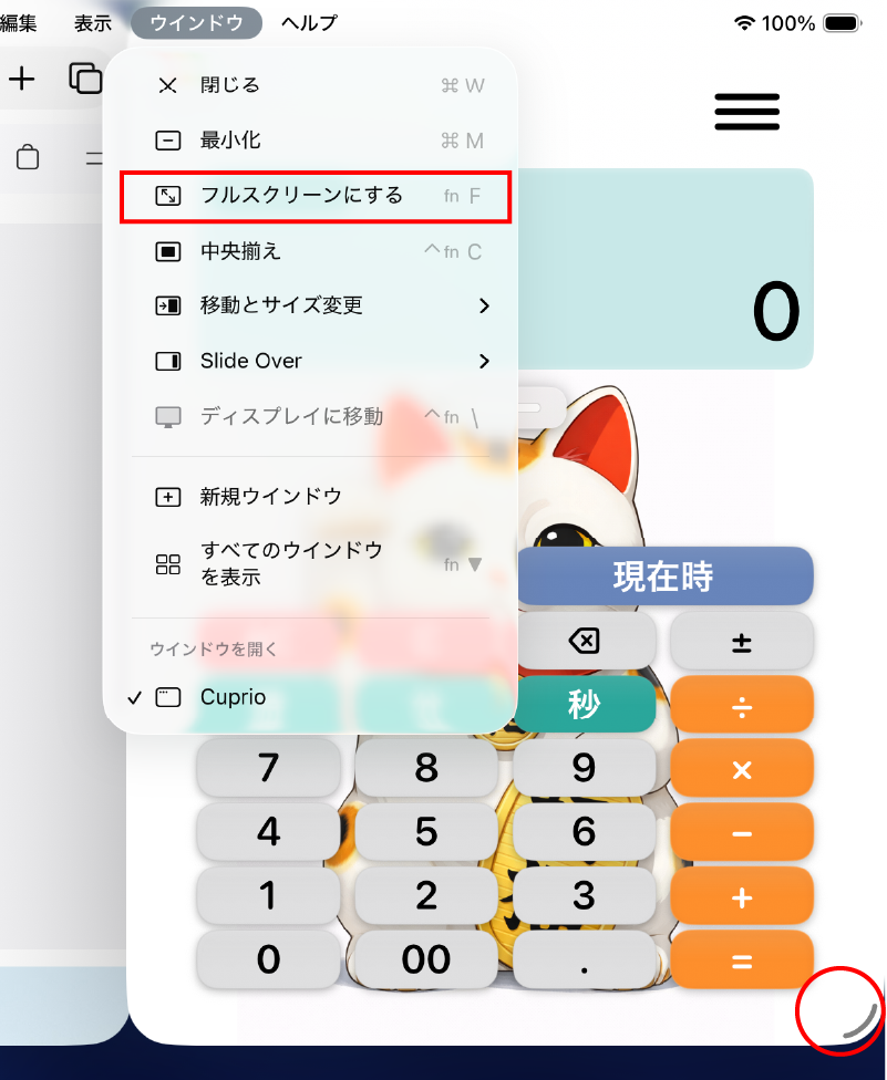 iPadでのマルチウインドウ使用